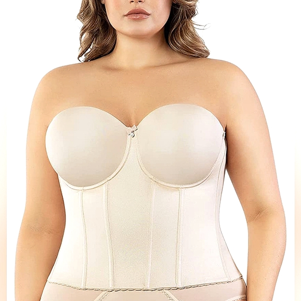 Strapless Cream Bustier Bra